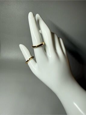 Macy's Shiny Gold-Tone Slim Band Duo